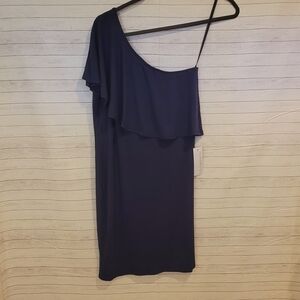 Loveapella Navy ONE Shoulder Dress Size Small